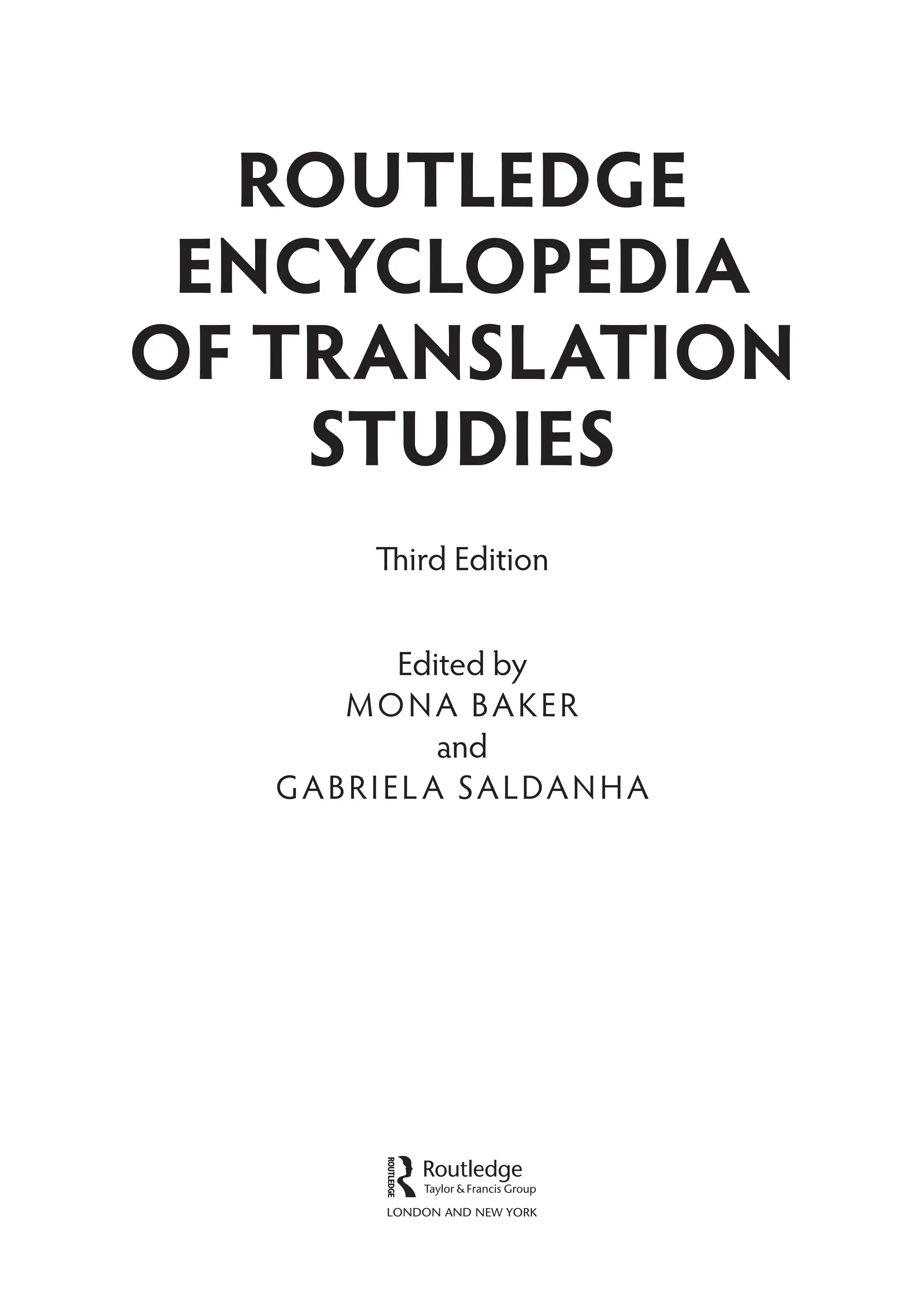 Routledge Encyclopedia of Translation Studies 3rd Edition Mona