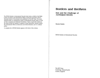 Borders And Brethren Iran And The Challenge Of Azerbaijani Identity ...