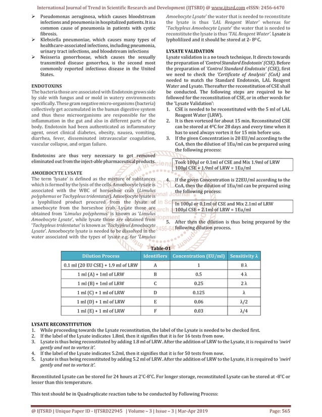 Bacterial Endotoxin Test by Gel Clot Method PDF