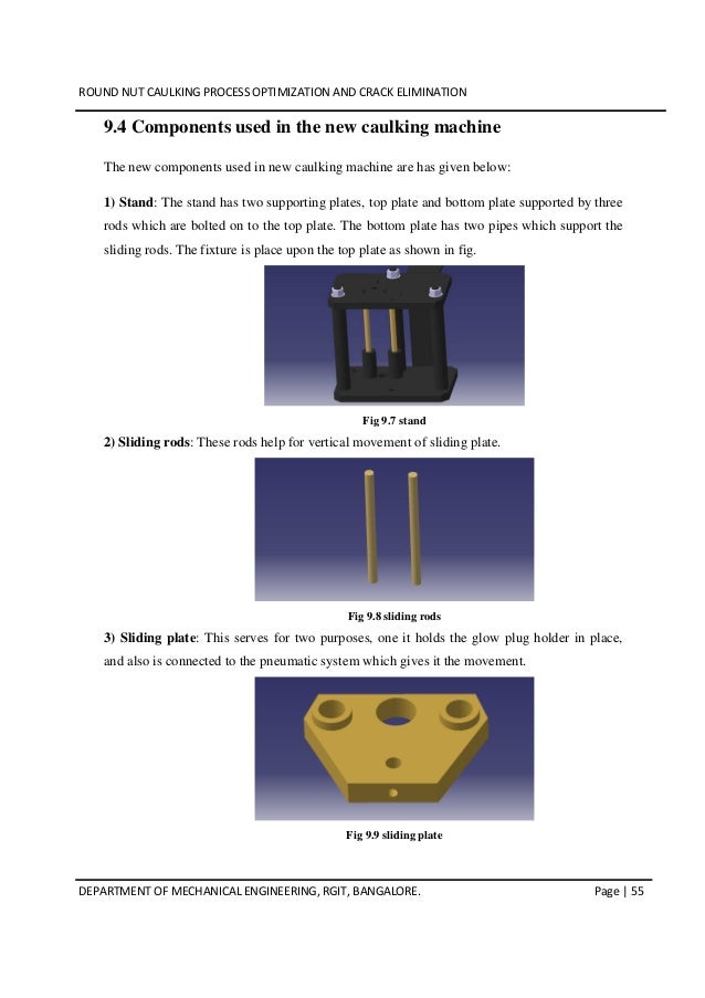 Round nut caulking process optimization and crack elimination
