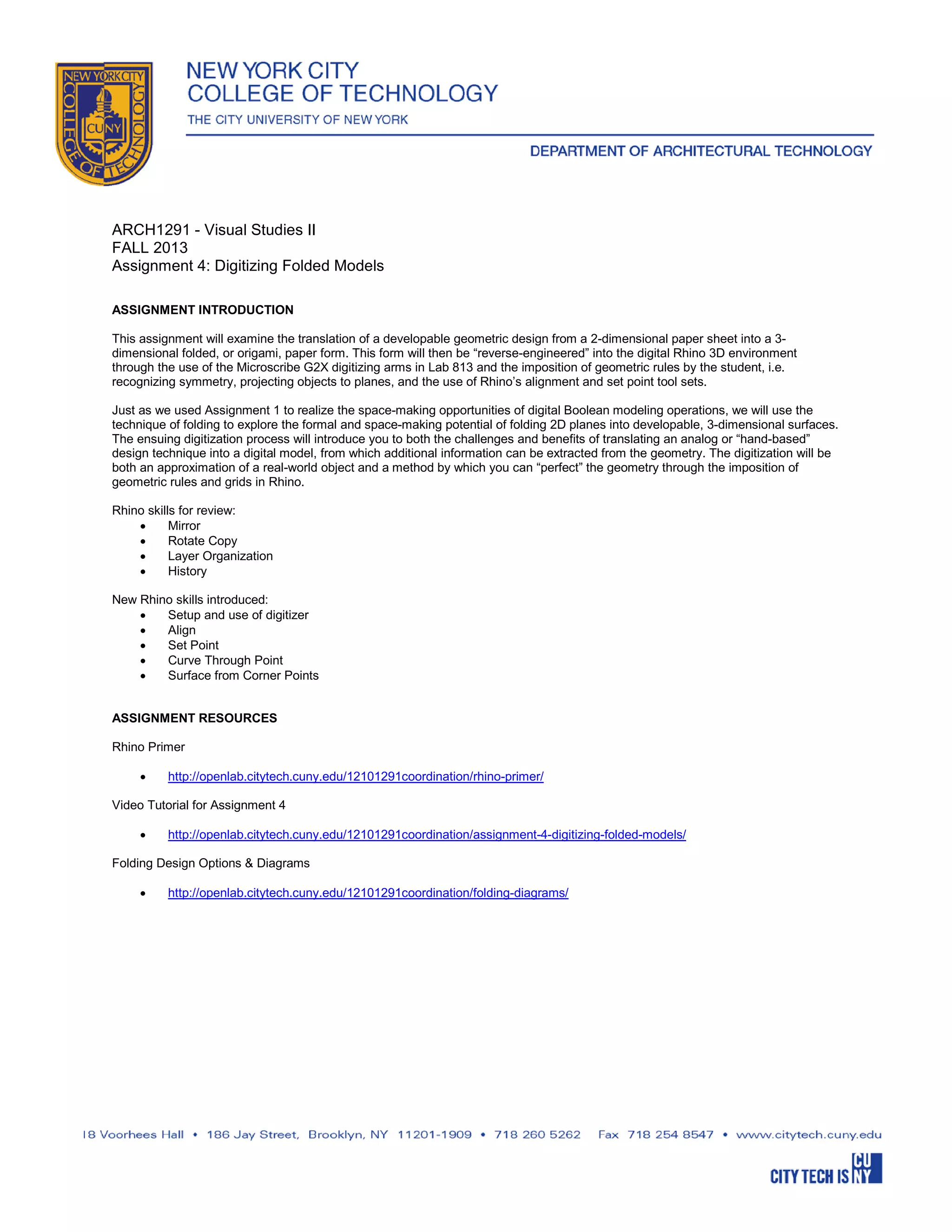 Digitize Form.pdf 1291 fa13 assign4_digitizing_folded_models | PDF