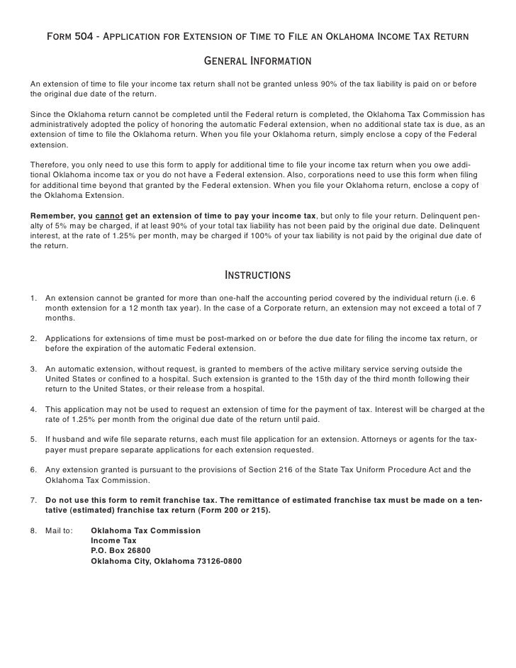 Application for Extension of Time to File