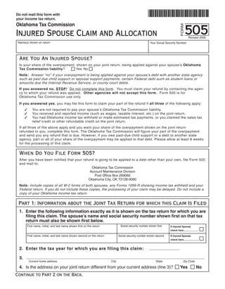 Injured Spouse Claim and Allocation | PDF