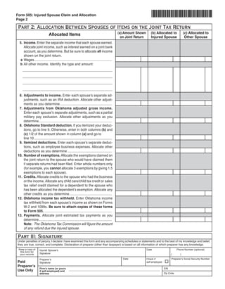 Injured Spouse Claim and Allocation | PDF