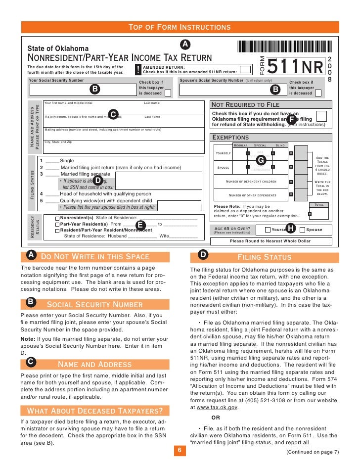 oklahoma tax form 511 dolap magnetband co oklahoma form 511 2015