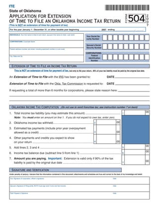 tax.Oklahoma.gov/it2007