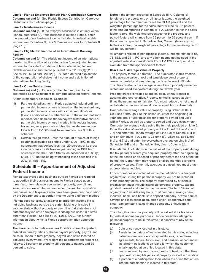 instructions for preparing form f 1120 for 2008 tax year r 01 09 florida form f 1120 instructions