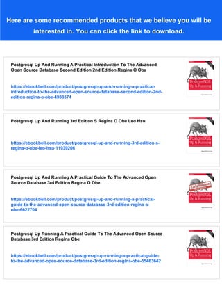 Postgresql Up And Running Regina Obe Leo Hsu | PDF