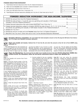 If you are a nonresident employed in Maryland but living in a jurisdiction that levies a local income or earnings tax on Maryland residents, you must file Form 515. | PDF If you are a nonresident employed in Maryland but living in a jurisdiction that levies a local income or earnings tax on Maryland residents, you must file Form 515. | PDF
