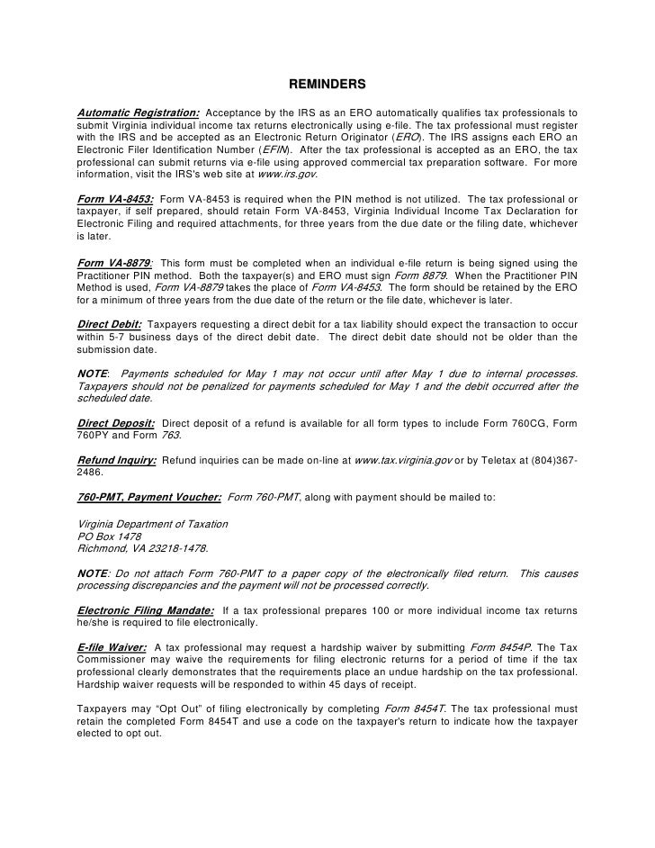 handbook for electronic filers va 1345 form 760