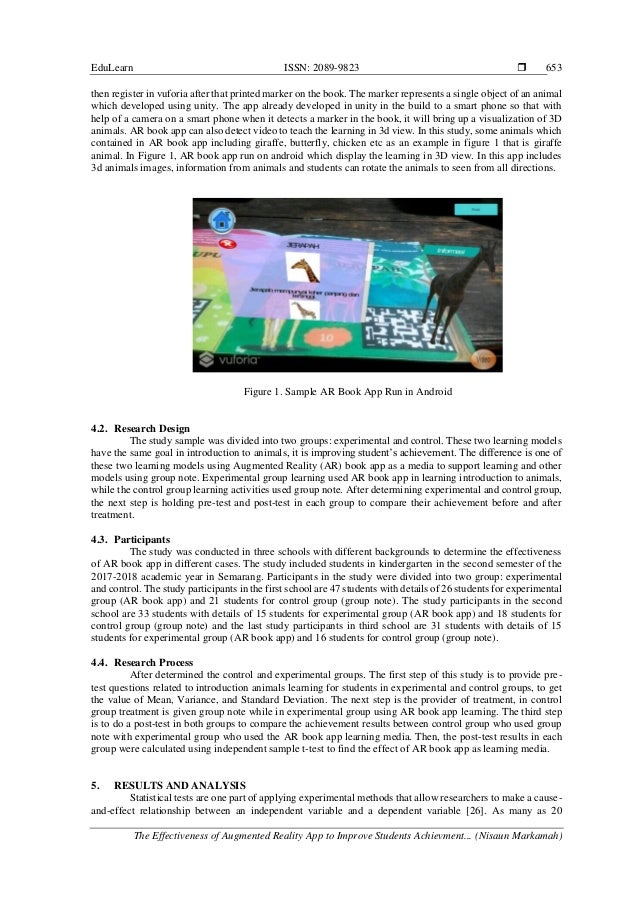 The Effectiveness of Augmented Reality App to Improve Students ...