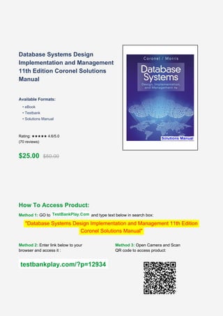 Comprehensive Guide to Database Systems Design and SQL Implementation | PDF