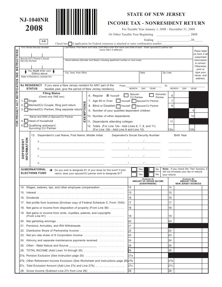 Nj Tax Forms Homestead Rebate