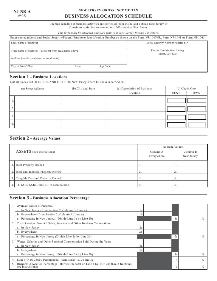 NJ Gross Tax Nonresident Payment Voucher