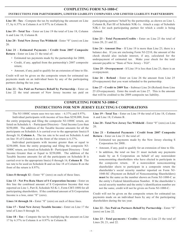 nonresident composite return and schedules a b and c st 8 form nj