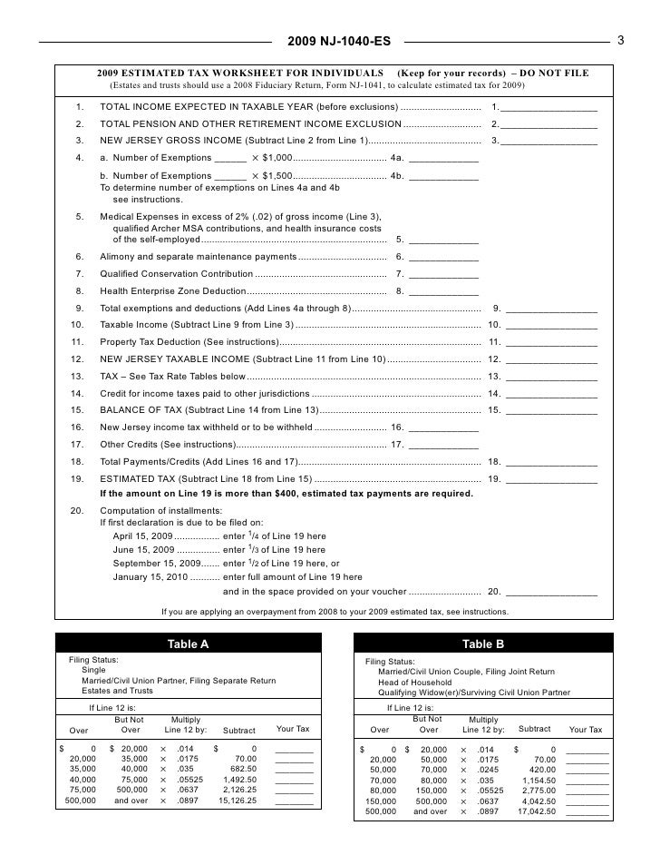 Estimated Tax Voucher 2009