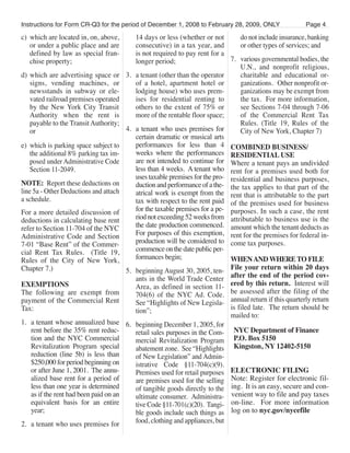 CR-Q 2008-09 Commercial Rent Tax 3rd Quarter Return | PDF
