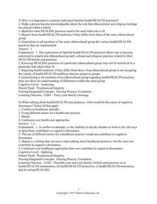 Cultural Diversity in Health and Illness 9th Edition Spector Test Bank ...
