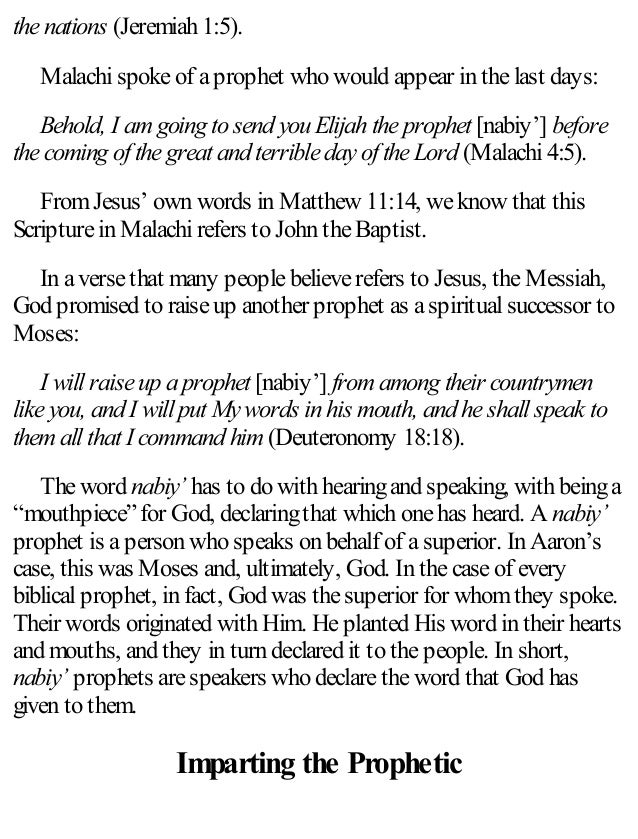 Carrying a revelatory forerunner anointing