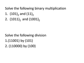 binary arithmetic rules | PPT