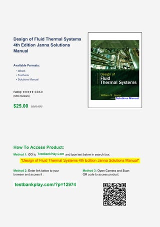 Comprehensive Guide to Design of Fluid Thermal Systems with Janna ...