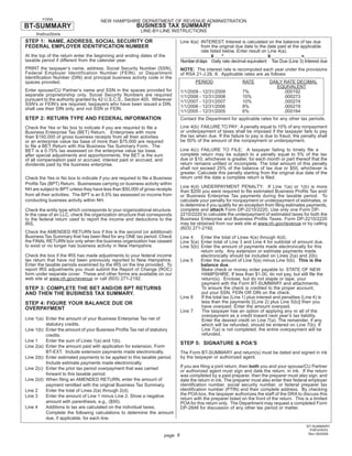  	 Business Tax Summary Form