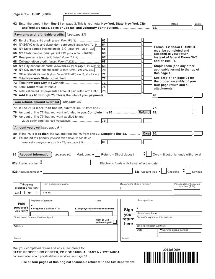 What is the IT-201 tax form?