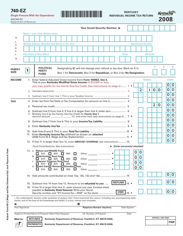 Kentucky State Tax Form 2025