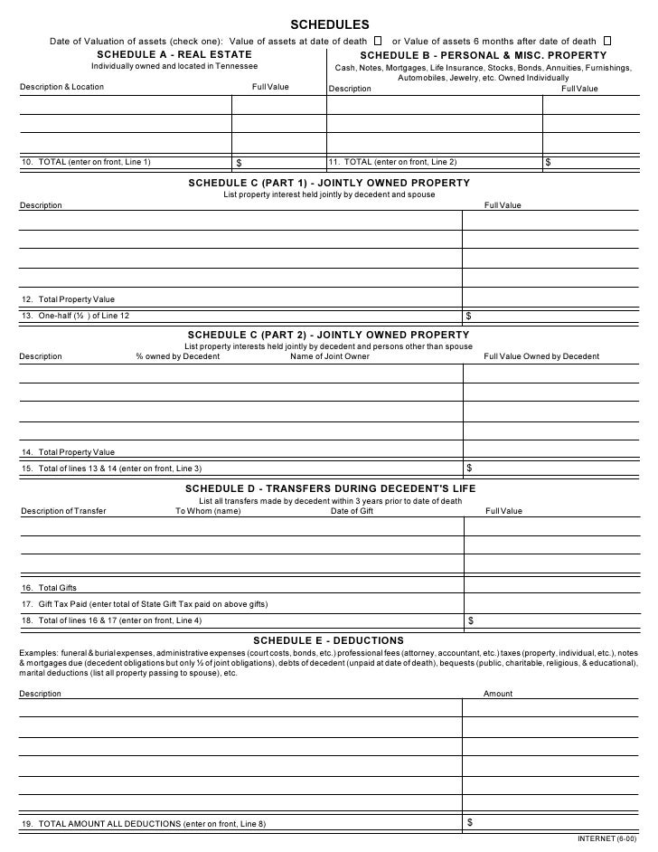 State Inheritance Tax Return (Short Form)