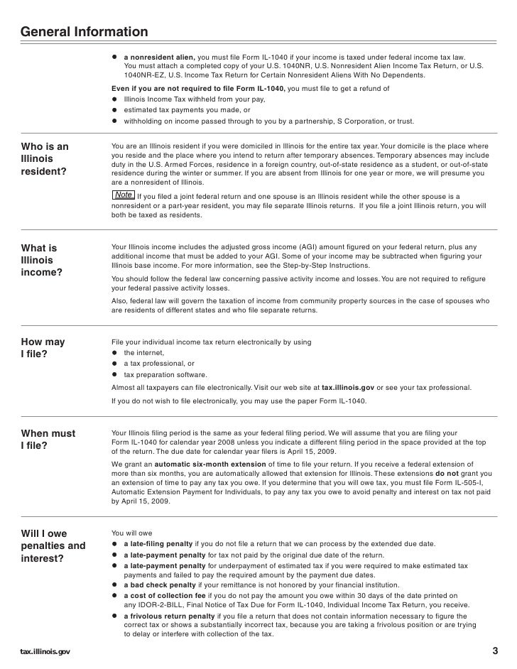 Illinois Taxes Web File