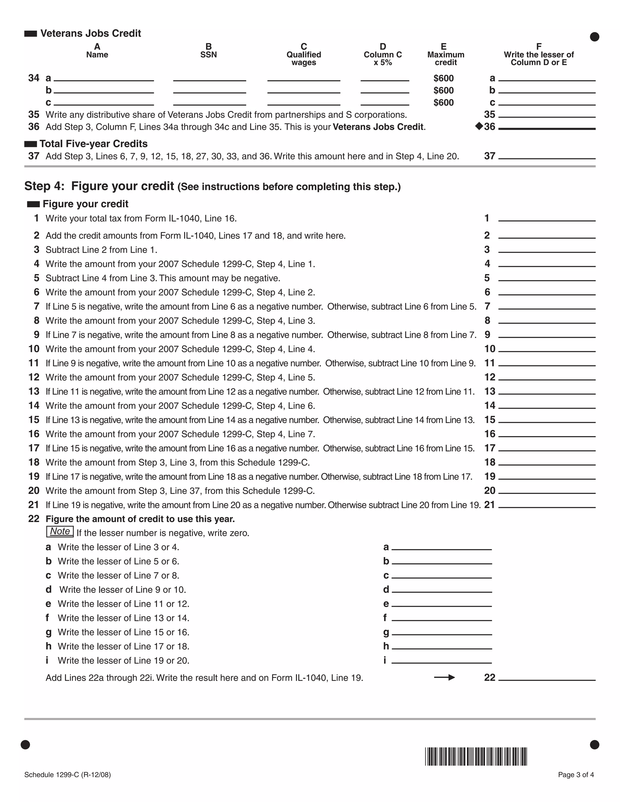 Income Tax Subtractions & Credits