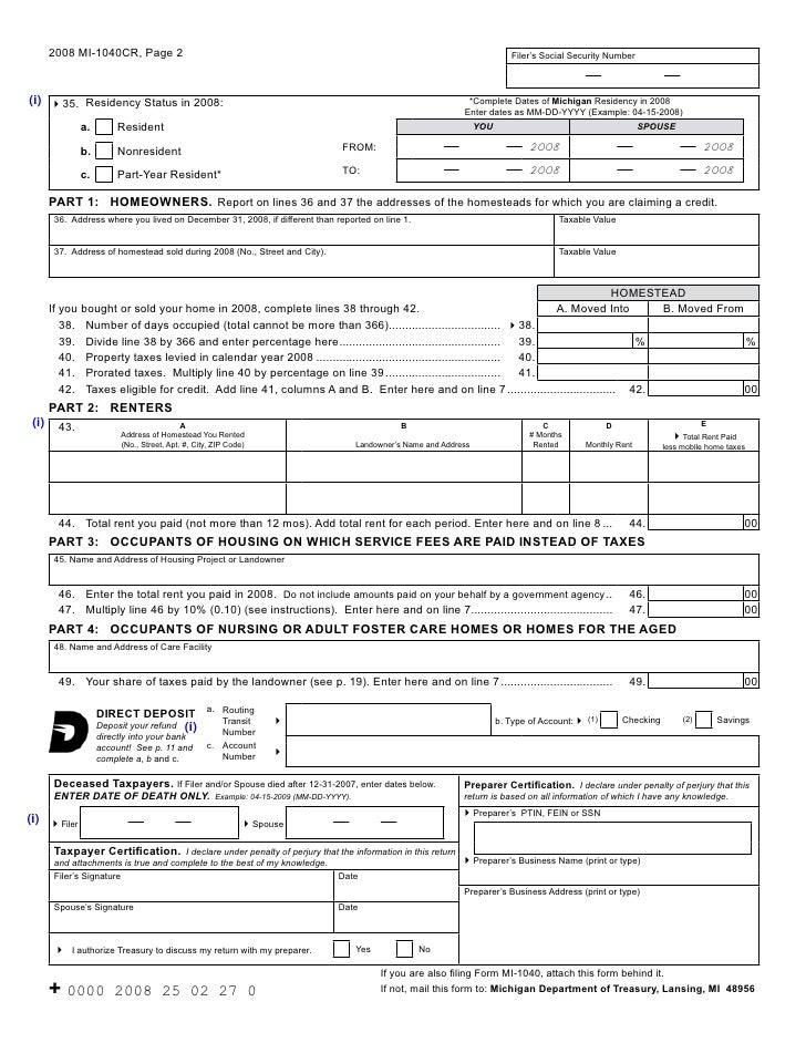 mi 1040cr instructions mi 1040cr form