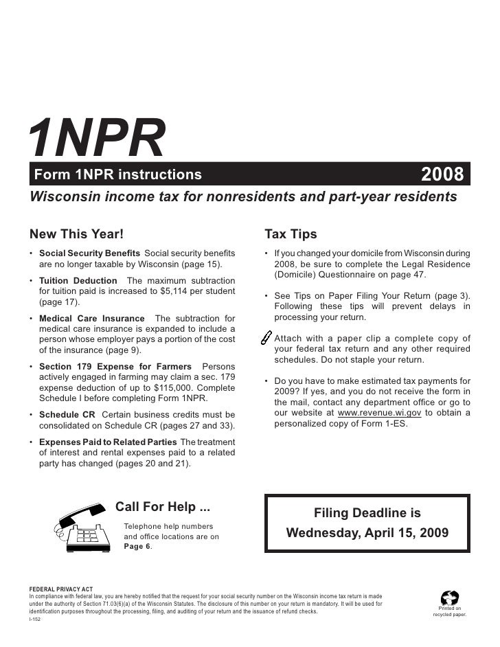 complete instructions form 1npr