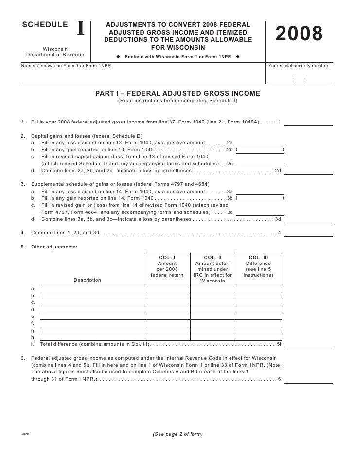 schedule i form 1npr