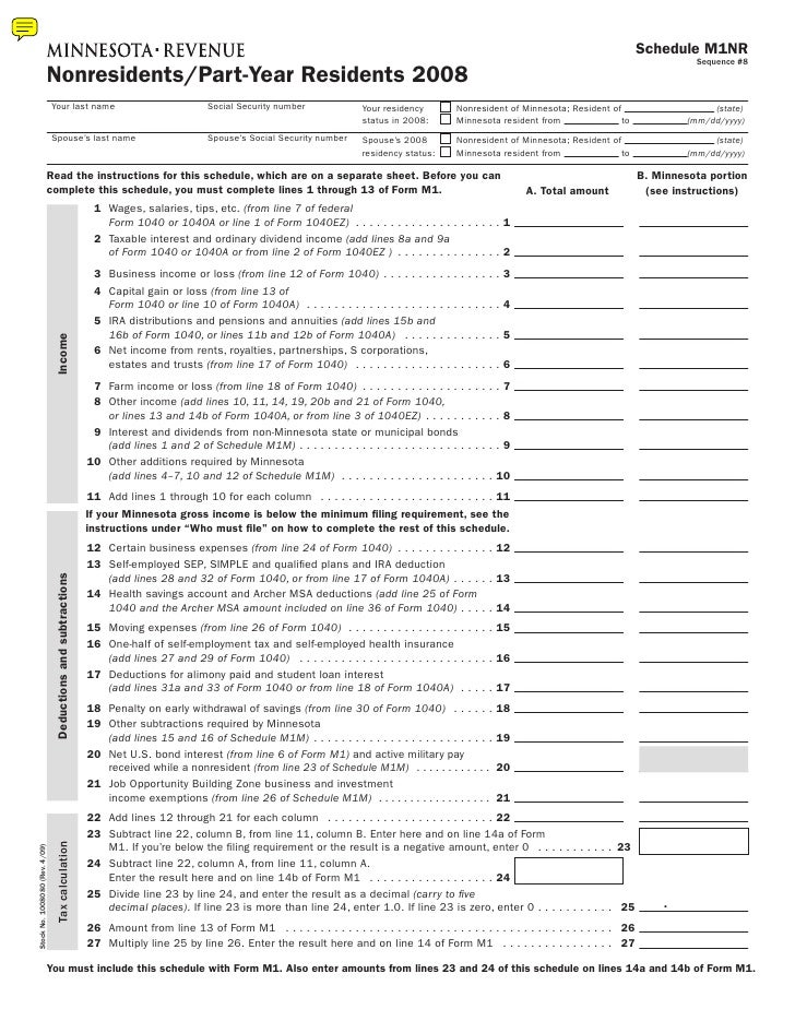 m1nr taxes state mn us mn form m1 instructions