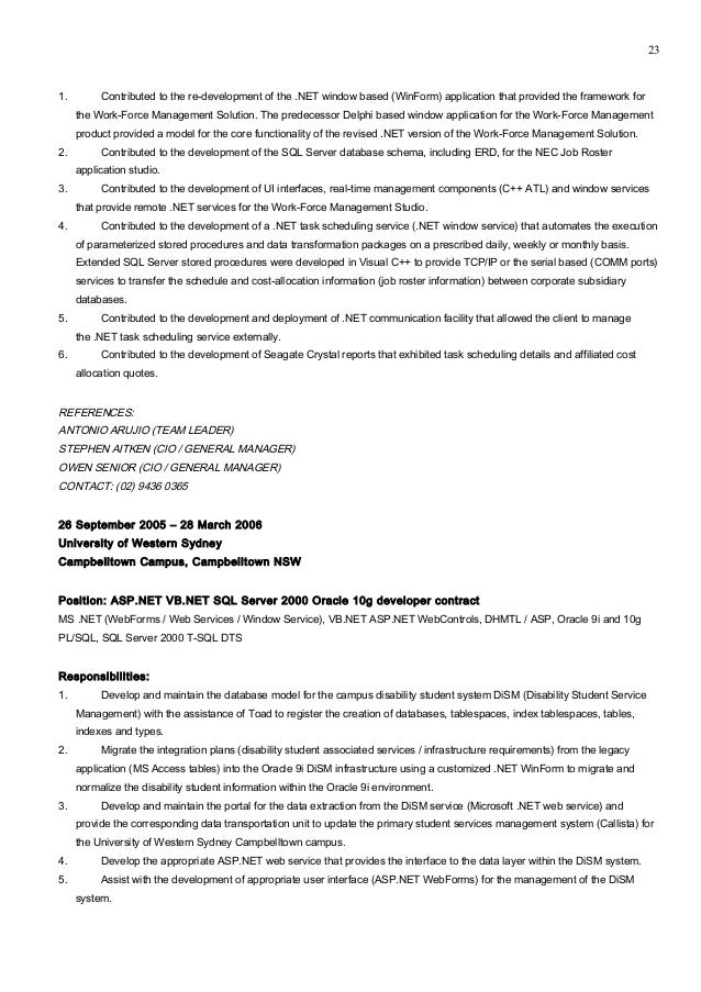 C Winforms Developer Resume C Winforms Developer Resume