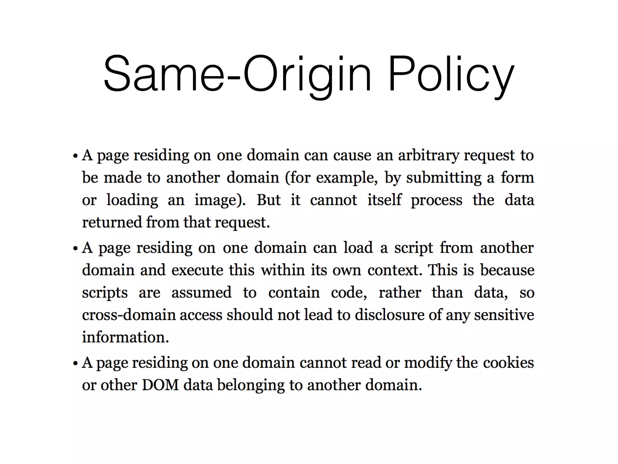 Same-Origin Policy
 