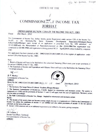 12 a(1) (1) for Socio Economic Development Association