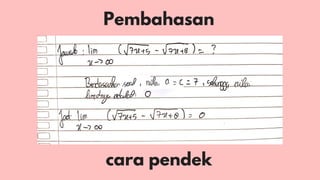 Pembahasan
cara pendek
 