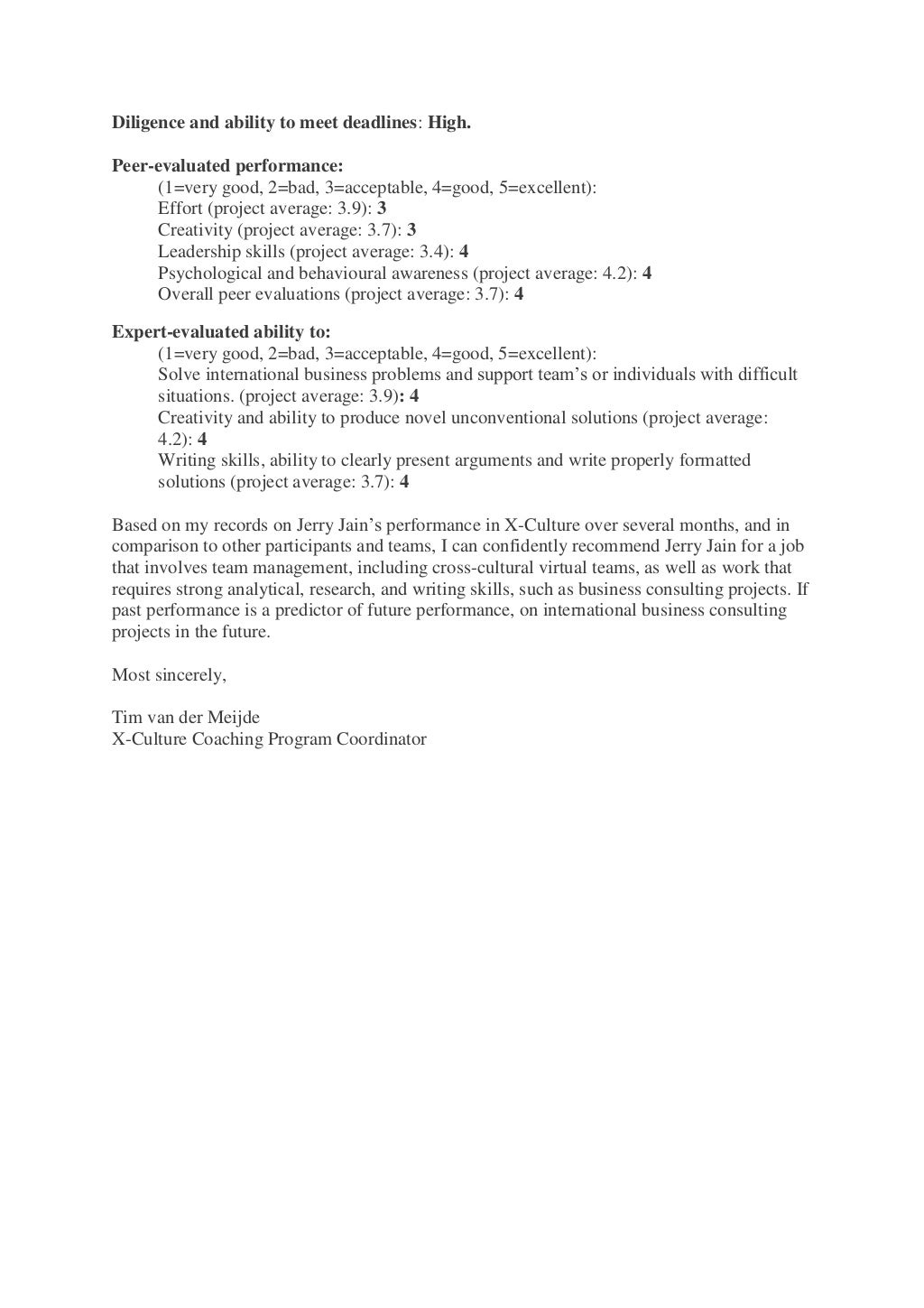 Coach Letter Jerry Jain