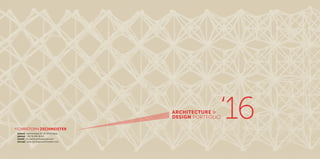 {actual} rohrerstrasse 37, ch-5000 aarau
{phone} +41 76 681 36 64
{email} chr.zechmeister@gmail.com
{virtual} www.christophzechmeister.com
di
CHRISTOPH ZECHMEISTER
ARCHITECTURE &
DESIGN PORTFOLIO‘16
 