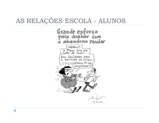 AS RELAÇÕES ESCOLA - ALUNOS
 