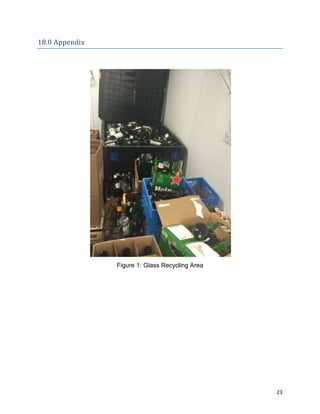 23
18.0 Appendix
Figure 1: Glass Recycling Area
 