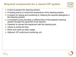 CLEAN IN PLACE PROCESS AND TEORY AND PRAC | PPTX