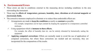 Comprehensive Overview of Instrumentation Systems and Error Analysis in ...
