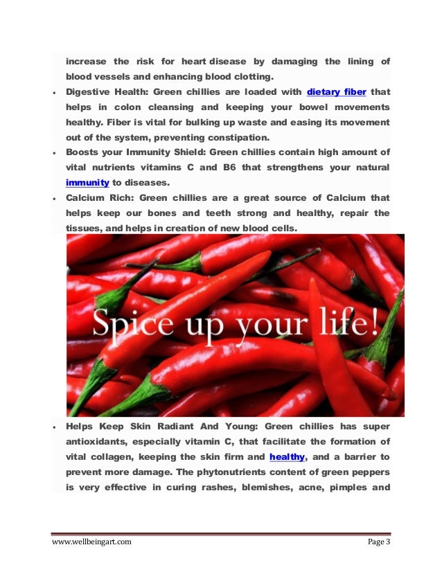 Amazing Health Benefits of Chilies Chili Nutrition