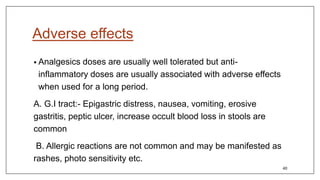 analgesics and anti inflammatory drugs - Session 1 | PPTX