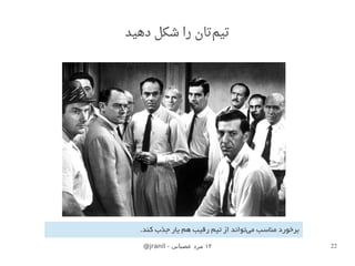 @mmonjranil@mmo - ‫عصبانی‬ ‫مرد‬ ۱۲ 22
‫دهید‬ ‫شکل‬ ‫را‬ ‫تیمتان‬
.‫کند‬ ‫جذب‬ ‫یار‬ ‫هم‬ ‫رقیب‬ ‫تیم‬ ‫از‬ ‫یتواند‬‌ ‫م‬ ‫مناسب‬ ‫برخورد‬
 