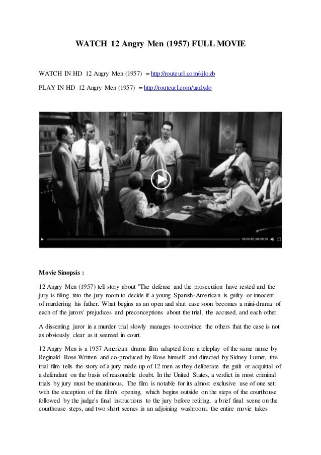 the movie 12 angry men For 12 angry men (1957) you can upload an image submit a video or movie clip add additional information write your own review tcm messageboards post your comments here add your comment. the movie 12 angry men For 12 angry men (1957) you can upload an image submit a video or movie clip add additional information write your own review tcm messageboards post your comments here add your comment.
